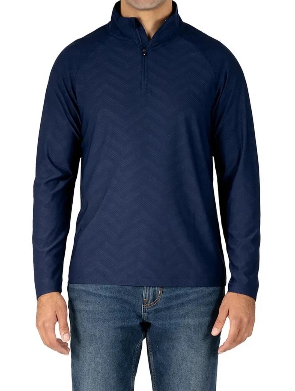 Gerry Weber Men’s Quarter-Zip Jacket in Navy Blue